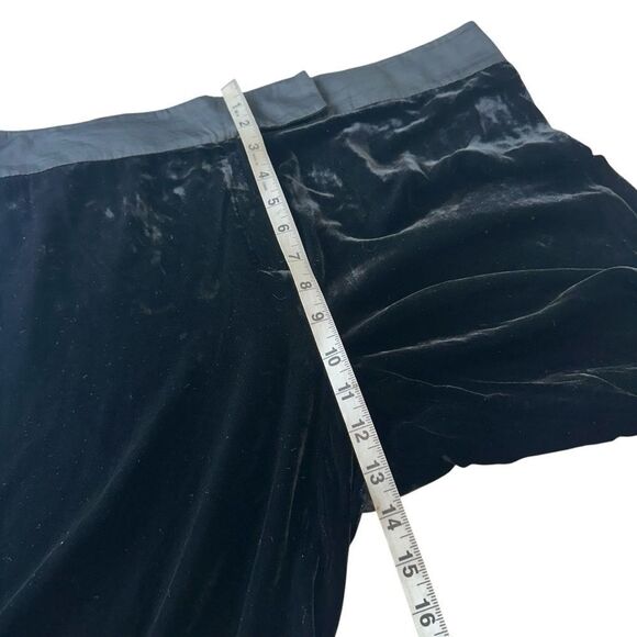 Janeville Black Velvet Silk Trouser Pants, 14 - Picture 11 of 12